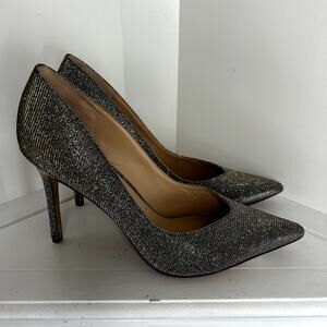 Veronica Beard Nathalia metallic glitter pointed toe pumps sz 10.5